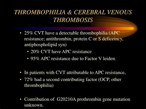 PPT - Cerebral Venous Thrombosis PowerPoint Presentation, free download - ID:1228001