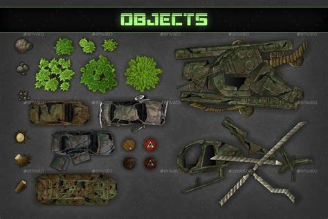 Top-Down Shooter: Tileset, Game Assets | GraphicRiver