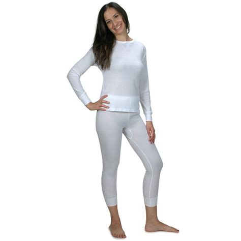 Women's Soft 100% Cotton Waffle Thermal Underwear Long Johns Sets (White Small) - Walmart.com