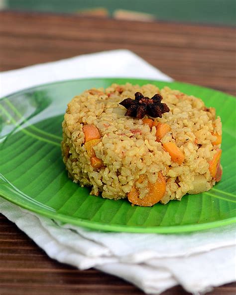 Brown Rice Vegetable Biryani Recipe - Vegetarian brown rice biryani in pressure cooker | Chitra ...