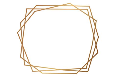 Gold Geometric Frame. Art Deco Polygonal Graphic by ladadikart · Creative Fabrica