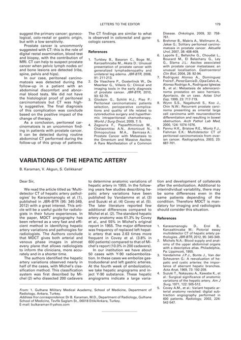 (PDF) Variations of the hepatic artery