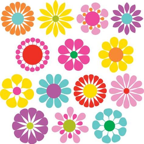 simple vector flowers 335404 Vector Art at Vecteezy