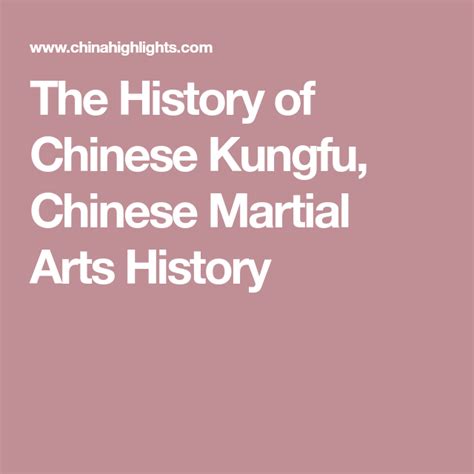 The History of Chinese Kungfu, Chinese Martial Arts History Different ...