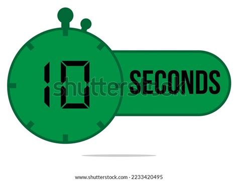 10 Seconds Timer Clock Digital Timer Stock Vector (Royalty Free ...