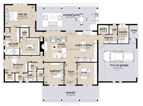 Dos Riatas Ranch Metal Framed Farmhouse Barndominium House Plan 1063 - 1063