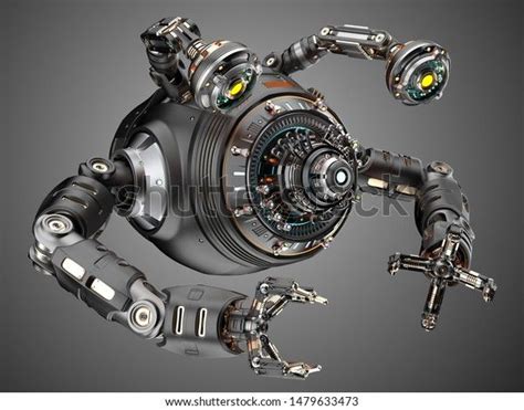 Futuristic Sci-Fi Factory Robot