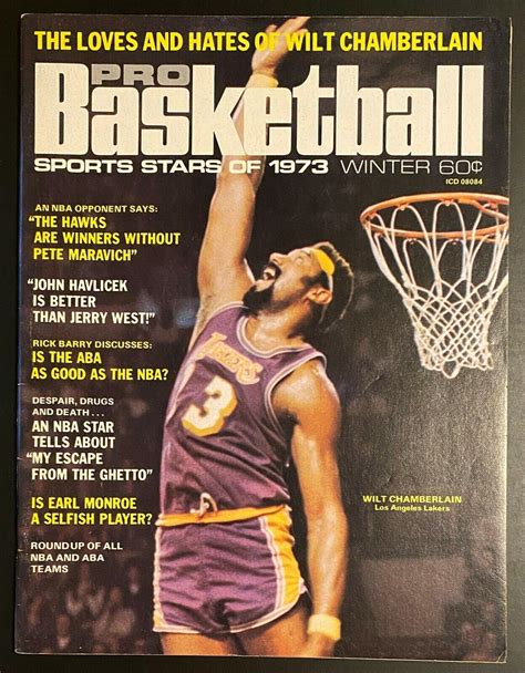 1973 Pro Basketball Sports Stars-Los Angeles Lakers Wilt Chamberlain ...