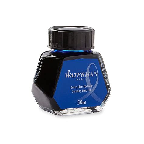 Waterman Fountain Pen Ink, Serenity Blue, 50 ml Bottle: Amazon.co.uk: Office Products