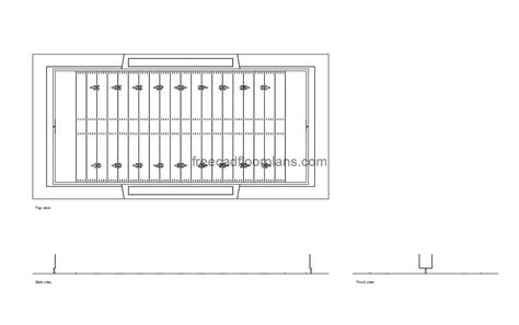 Standard American Football Field - Free CAD Drawings