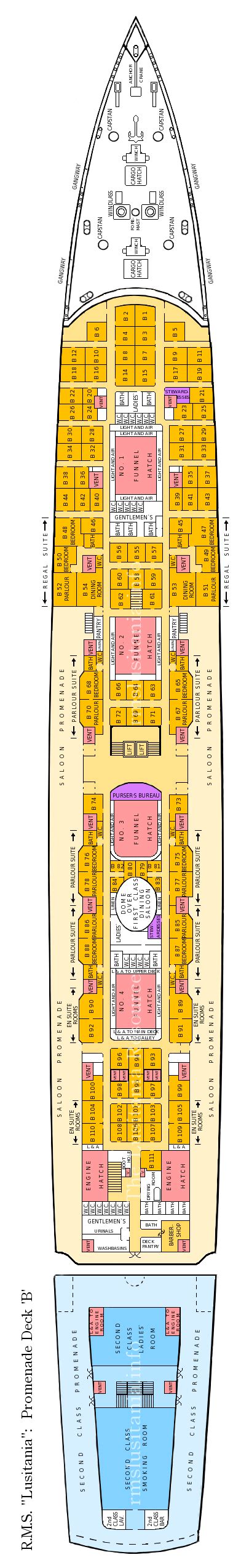 B Deck (Promenade Deck) - The Lusitania Resource