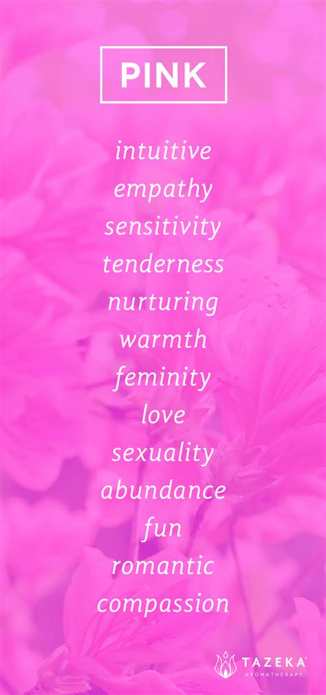 Pink Color Psychology http://www.tazekaaromatherapy.com | Color Psychology: Pink | Pinterest ...