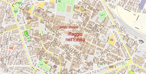 Parma Reggio Emilia Italy PDF Map Vector Exact City Plan High Detailed ...