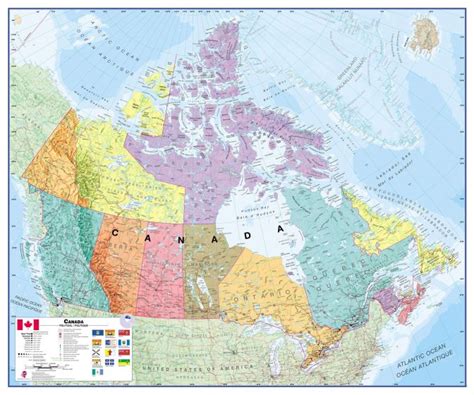 Canada Wall Map Political