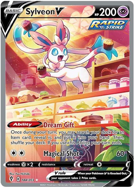 Sylveon V - Evolving Skies #184 Pokemon Card