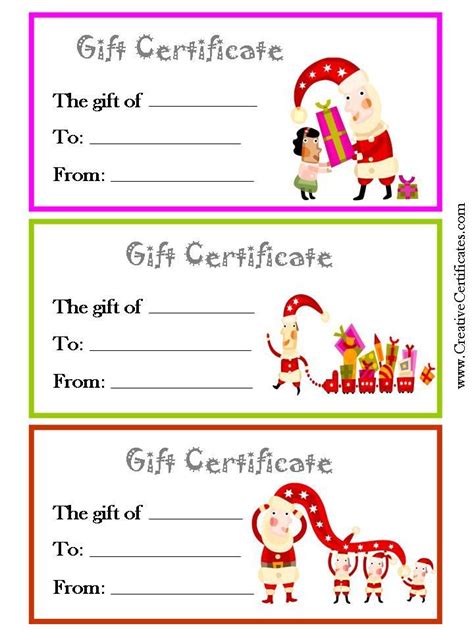 Christmas Gift Certificates 720×960 Képpont Intended For 7 Babysitting ...