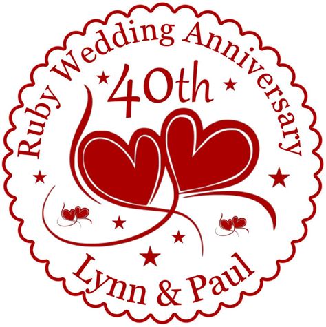 Ruby 40Th Wedding Anniversary Cake Topper Personalizado | Etsy