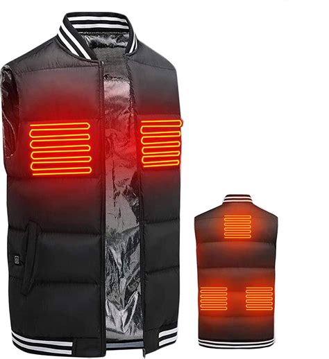 Amazon.com : JHJUH Heated Vest, USB Rechargeable Heated Clothes Vest, with 3 Temperature Levels ...