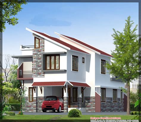 Contemporary Kerala House Elevation at 1577 sq.ft