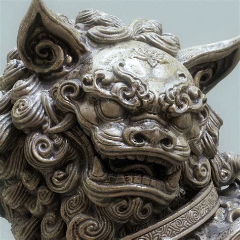 ArtStation - A Chinese lion statue(Bronze version ), Zhelong Xu | Chinese lion statue, Statue ...