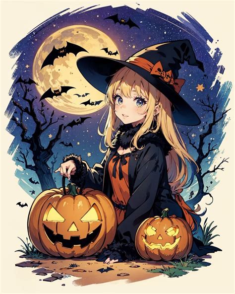 ArtStation - 222 Captivating Anime Halloween Art: 4K Reference ...