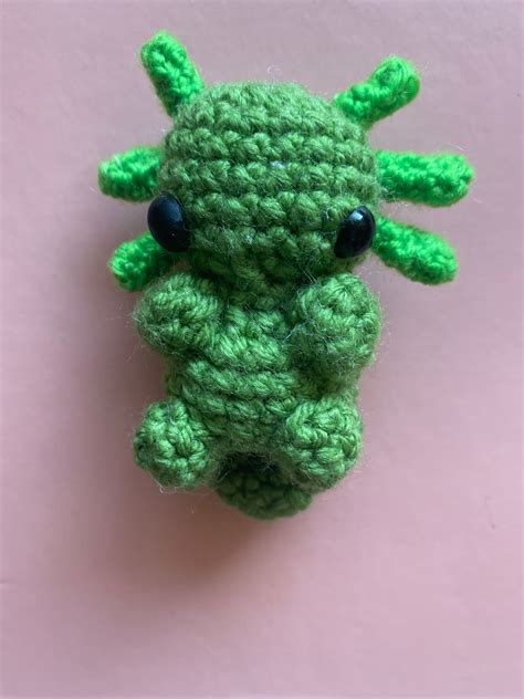 Cute Baby Axolotl Crochet Keychain Stuffed Animal Plush Toy - Etsy