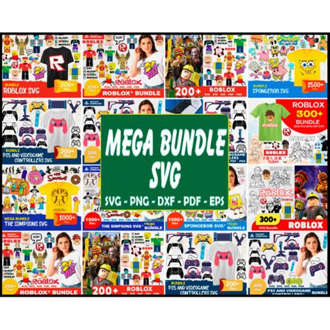 Roblox and PS5 Game Mega bundle, Roblox Svg, PS5 Svg, Video - Inspire Uplift