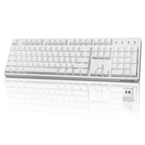 Buy Mechanical Keyboard Brown Switches, Velocifire VM02WS Wireless Full Size Keyboard with Brown ...