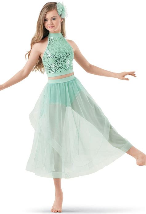 Weissman™ | Sequin Lace Top with Soft Tulle Skirt | Dance outfits, Dance attire, Dance dresses