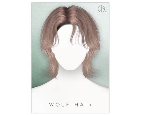 an image of a woman's head with the words wolf hair in front of it