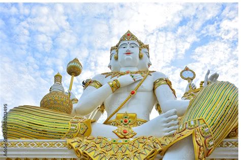 Brahma statue God of create Stock Photo | Adobe Stock