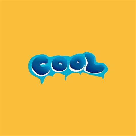 Premium Vector | Cool cartoon text with dripping water motif