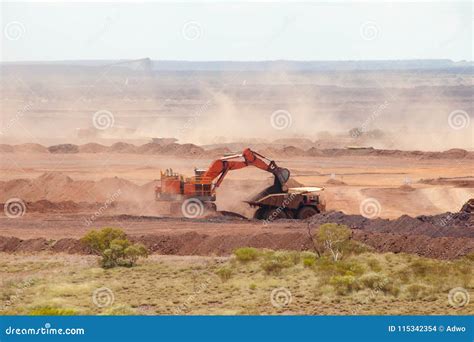 Iron Ore Mining stock photo. Image of geology, australia - 115342354