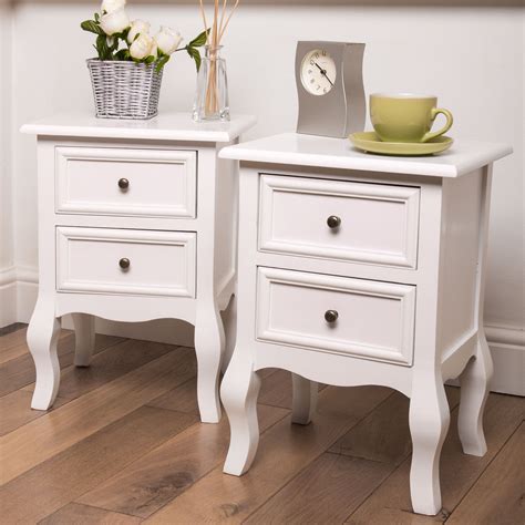 Fully Assembled Bedside Tables In White - Home Treats UK
