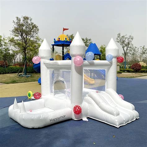 Inflatable Bounce House,Kids Bounce Area Jumping Castle with Slide Ball ...