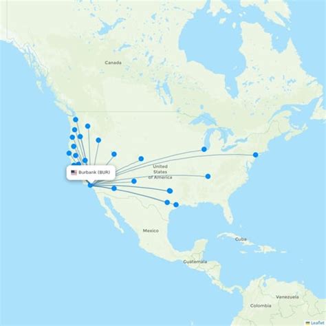 Burbank (BUR) flight routes & destinations - Flight Routes