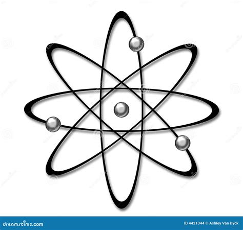 Atom Symbol stock illustration. Image of science, geometric - 4421044