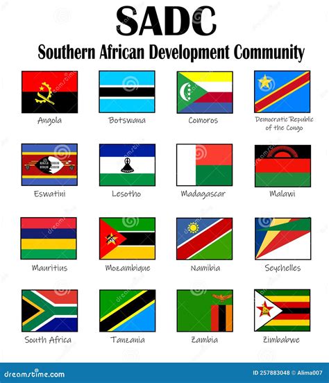 Vector Flags of the Southern African Development Community SADC ...