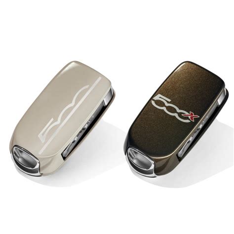 Fiat 500X Key Covers - Beige Logo and Bronze Streets and Merchandise