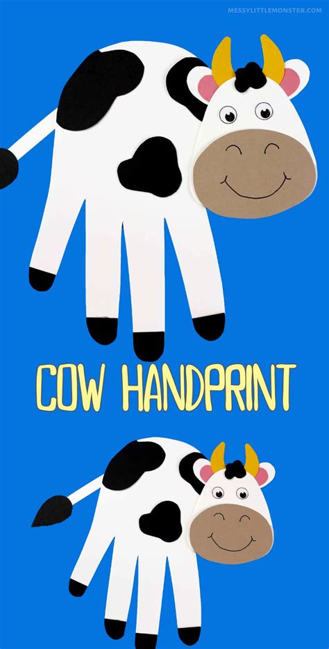 Handprint Cow Craft - Messy Little Monster