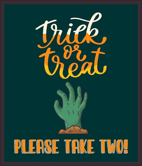 Halloween Signs Take 2 Please - 15 Free PDF Printables | Printablee