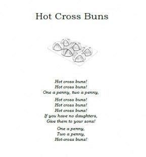 Hot Cross Buns Lyrics Literacy And Numeracy, Early Literacy, Nursery ...