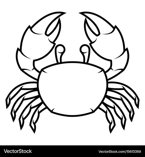 Black crab Royalty Free Vector Image - VectorStock