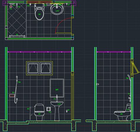 Autocad Toilet Elevation Drawing at PaintingValley.com | Explore collection of Autocad Toilet ...