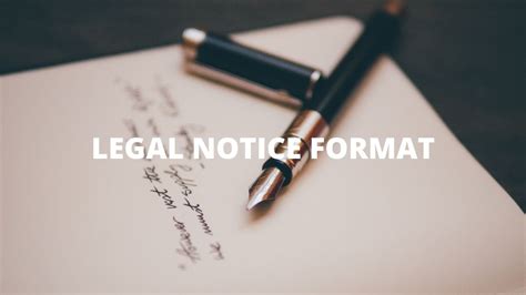 10 Legal Notice Format [Updated] - LexForti