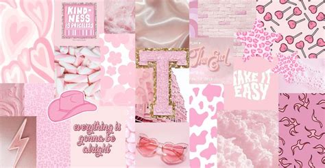 Light Pink Preppy Letter T Macbook Wallpaper | Pink wallpaper laptop ...