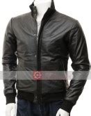 Men's Bomber Jacket | Classic Brown Leather Jacket