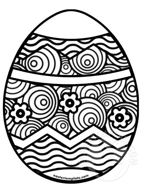 Free Easter Egg Doodle Image - Easter Template