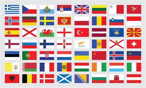 bandeiras da europa. bandeira dos países europeus 10550233 Vetor no ...