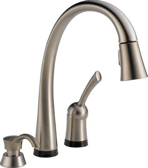 Delta 980T-SSSD-DST Pilar Single Handle Pull-Down Kitchen Faucet with ...